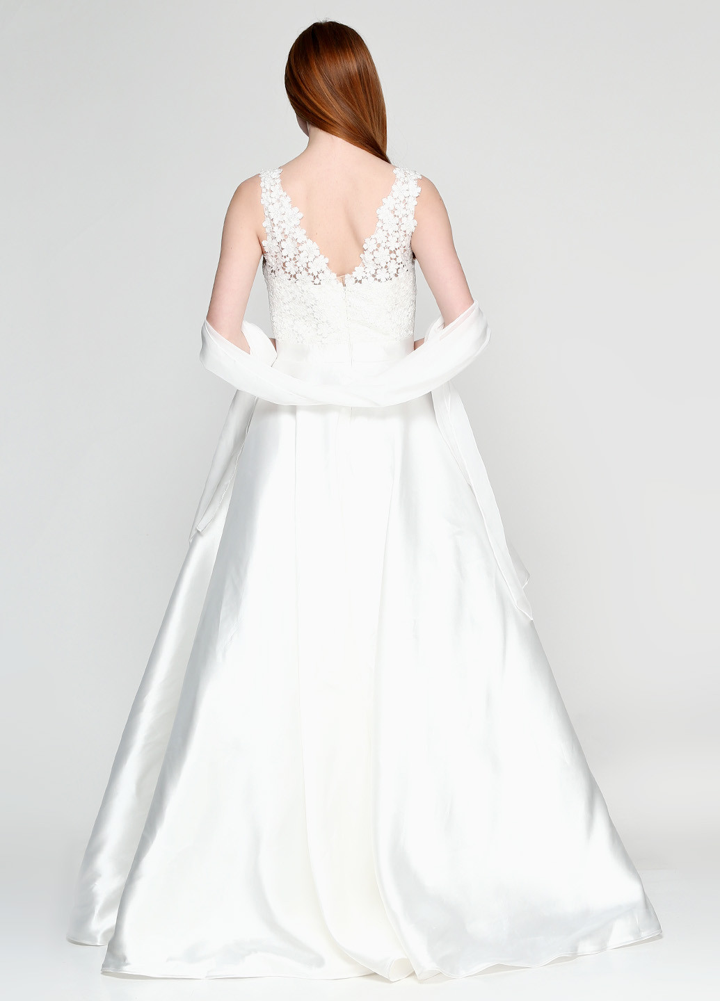 Белое свадебное платье Magic Bride с цветочным принтом