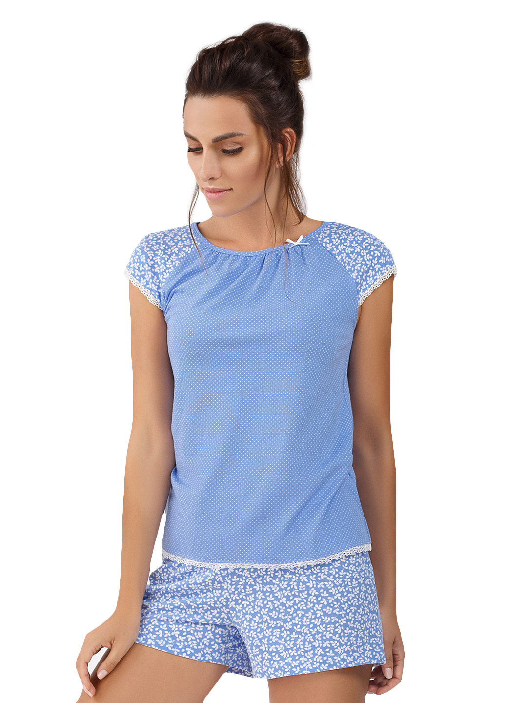 Синий демисезонный комплект (футболка, шорты) Ellen