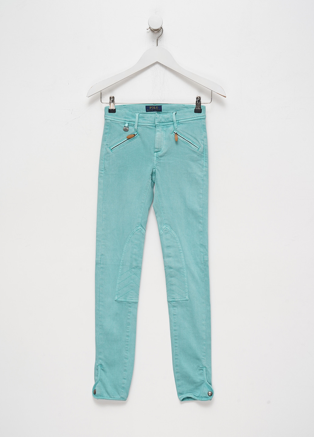 Мятные джинсовые демисезонные зауженные брюки Ralph Lauren