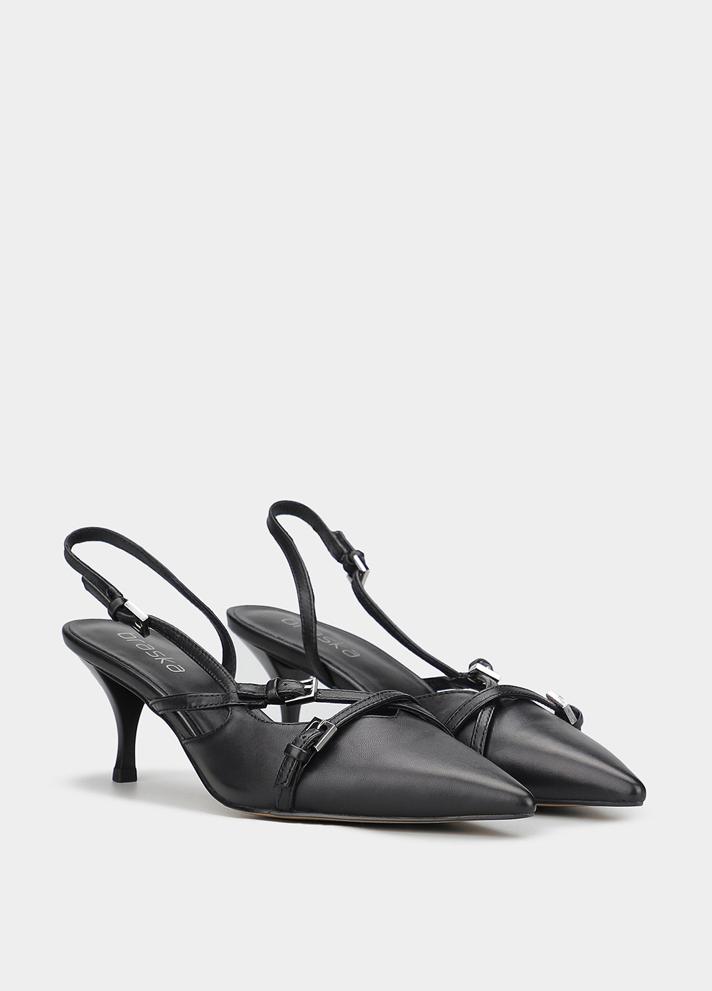 Braska Туфлі слінгбекі чорний з натуральна шкіра, — літо (363485281)