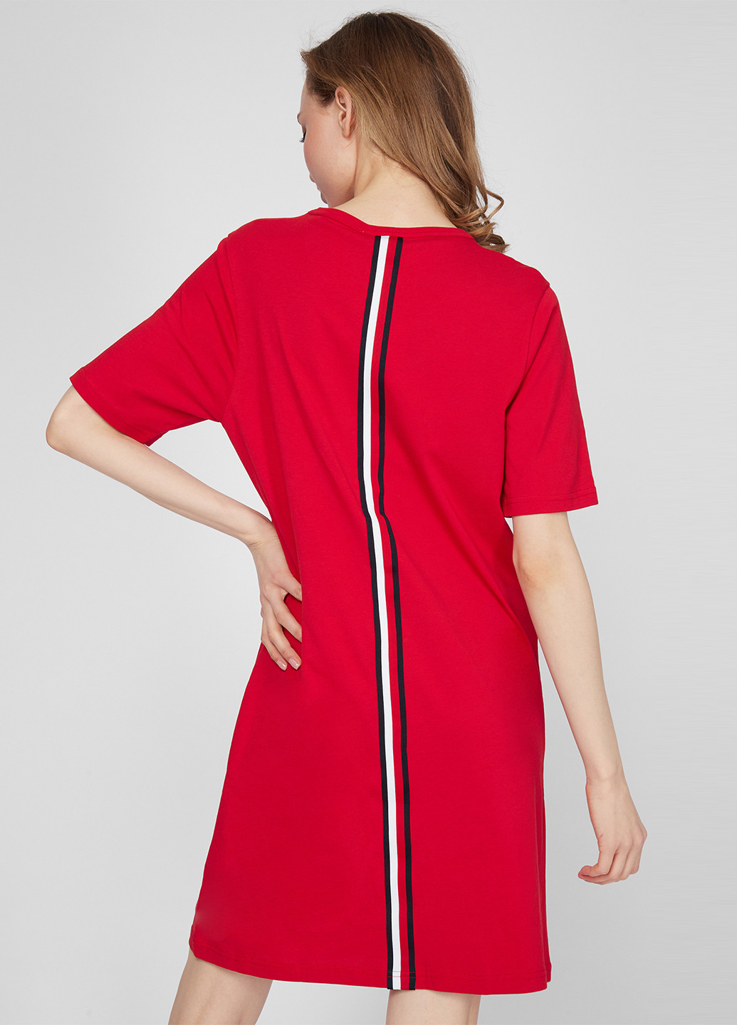 Червона кежуал сукня сукня-футболка Tommy Hilfiger однотонна