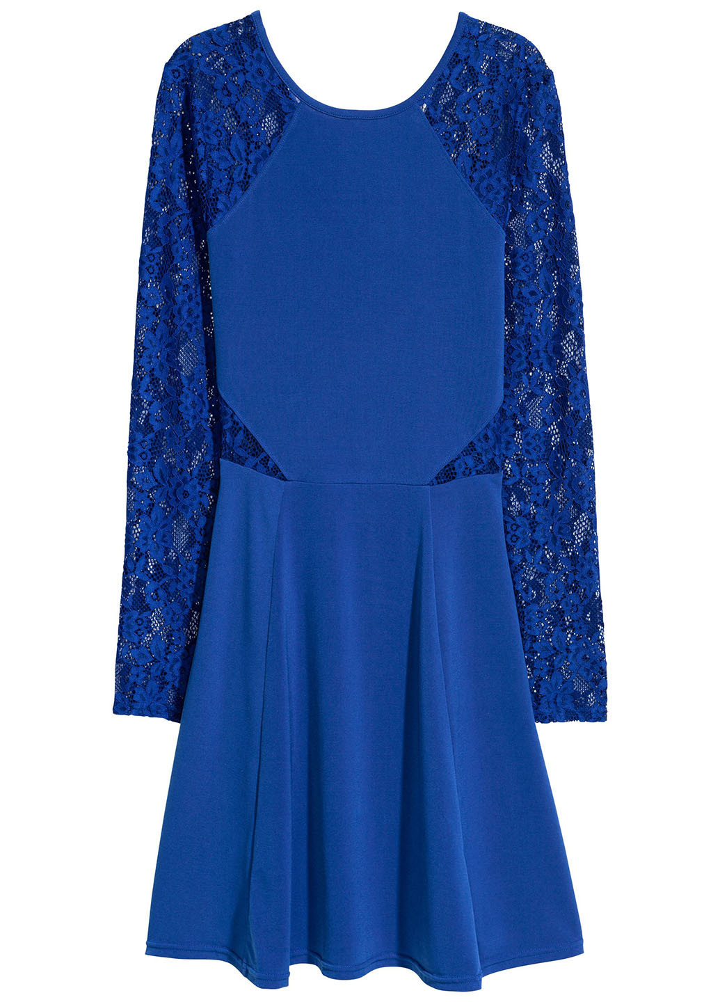Синя коктейльна сукня кльош H&M однотонна
