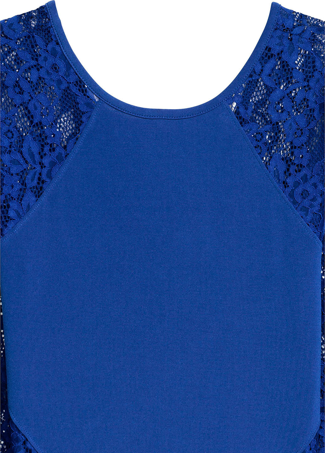 Синее коктейльное платье клеш H&M однотонное
