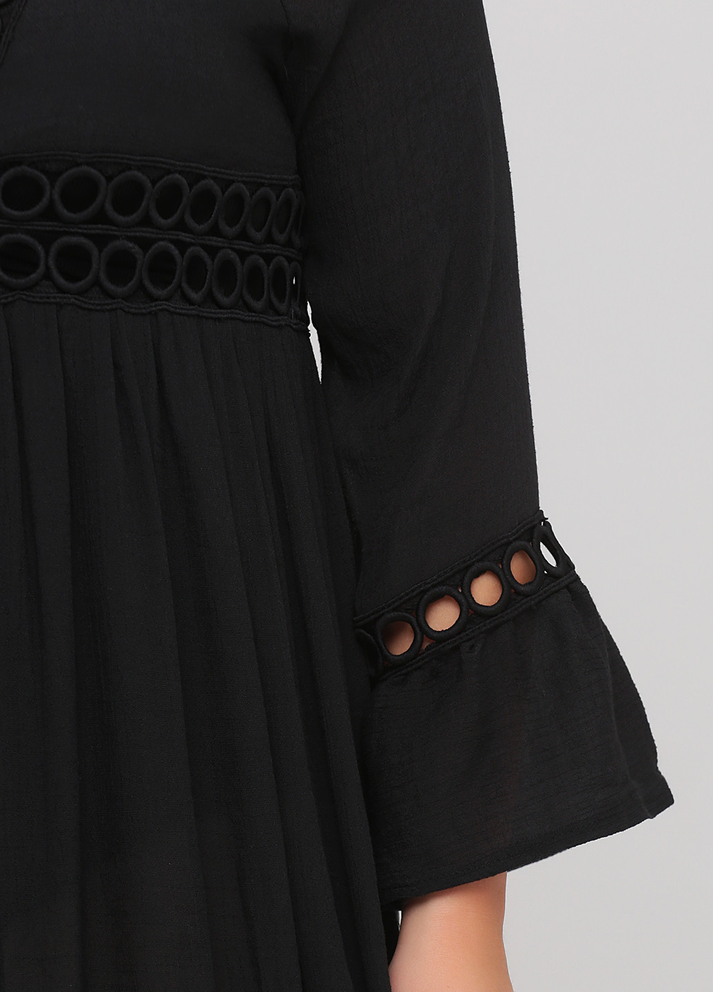 Черное пляжное платье оверсайз Huge однотонное