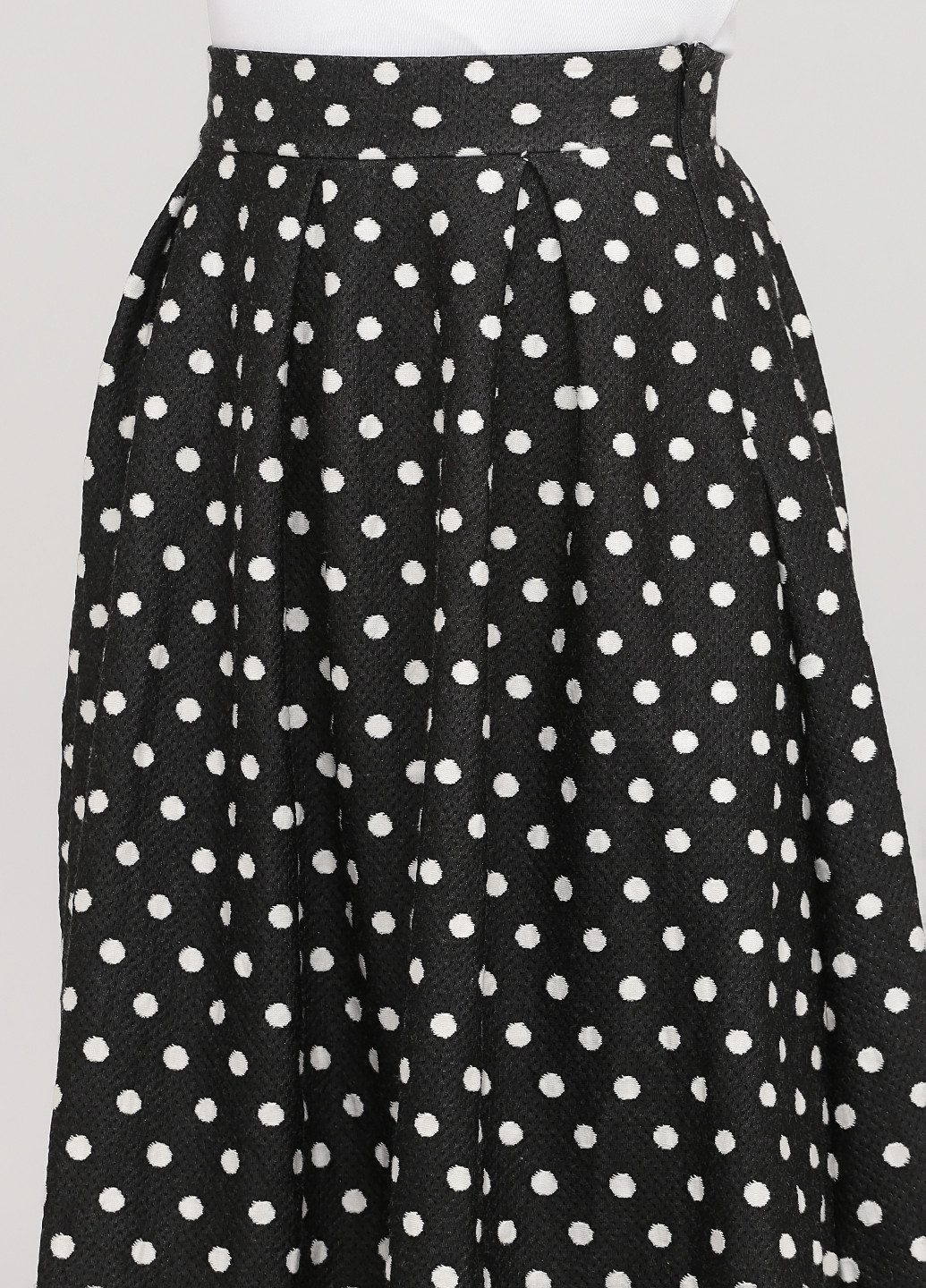 Черно-белая кэжуал в горошек юбка LFT а-силуэта (трапеция)