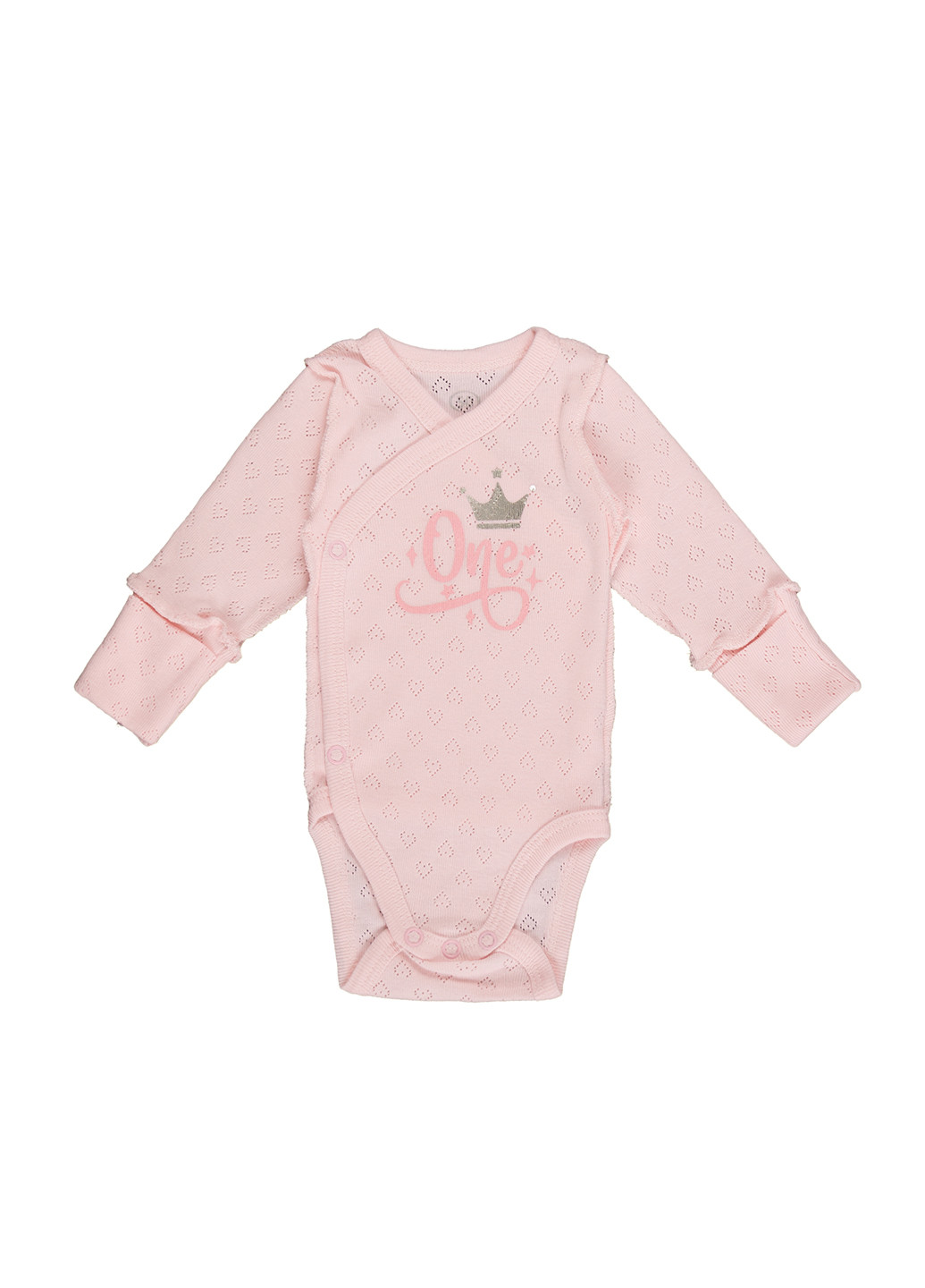 Боди для новорожденных длинный рукав Фламинго Текстиль рисунки розовые домашние хлопок