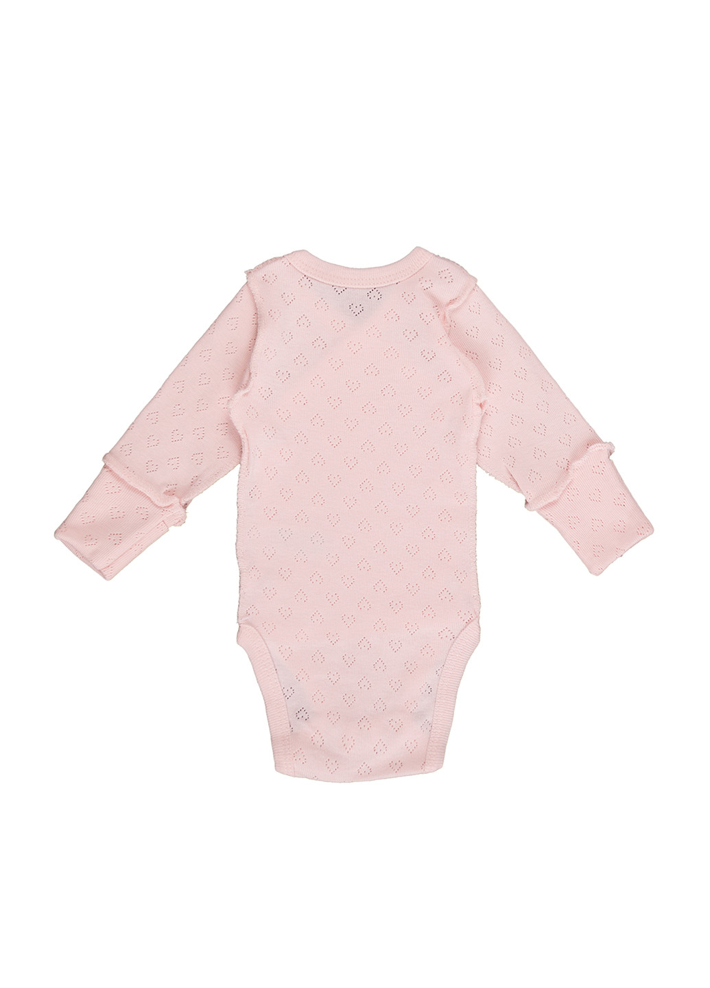 Боди для новорожденных длинный рукав Фламинго Текстиль рисунки розовые домашние хлопок