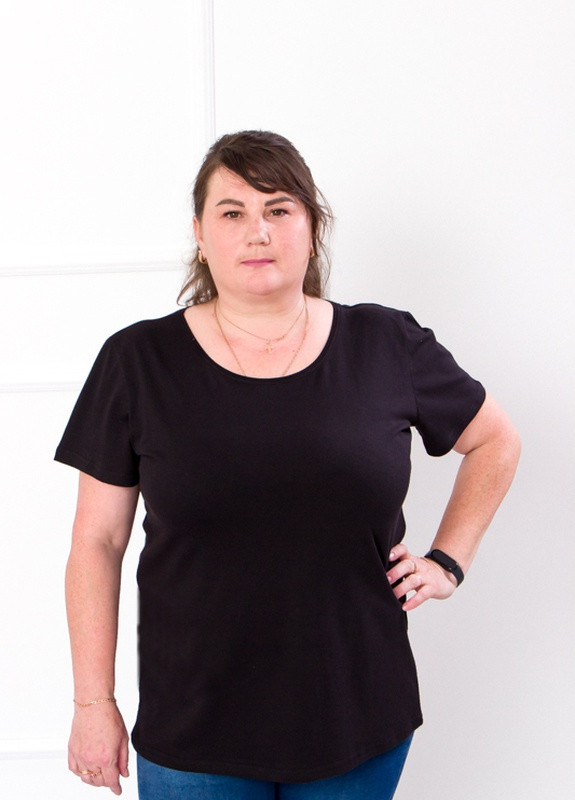 Чорна літня футболка жіноча Носи своє 8200