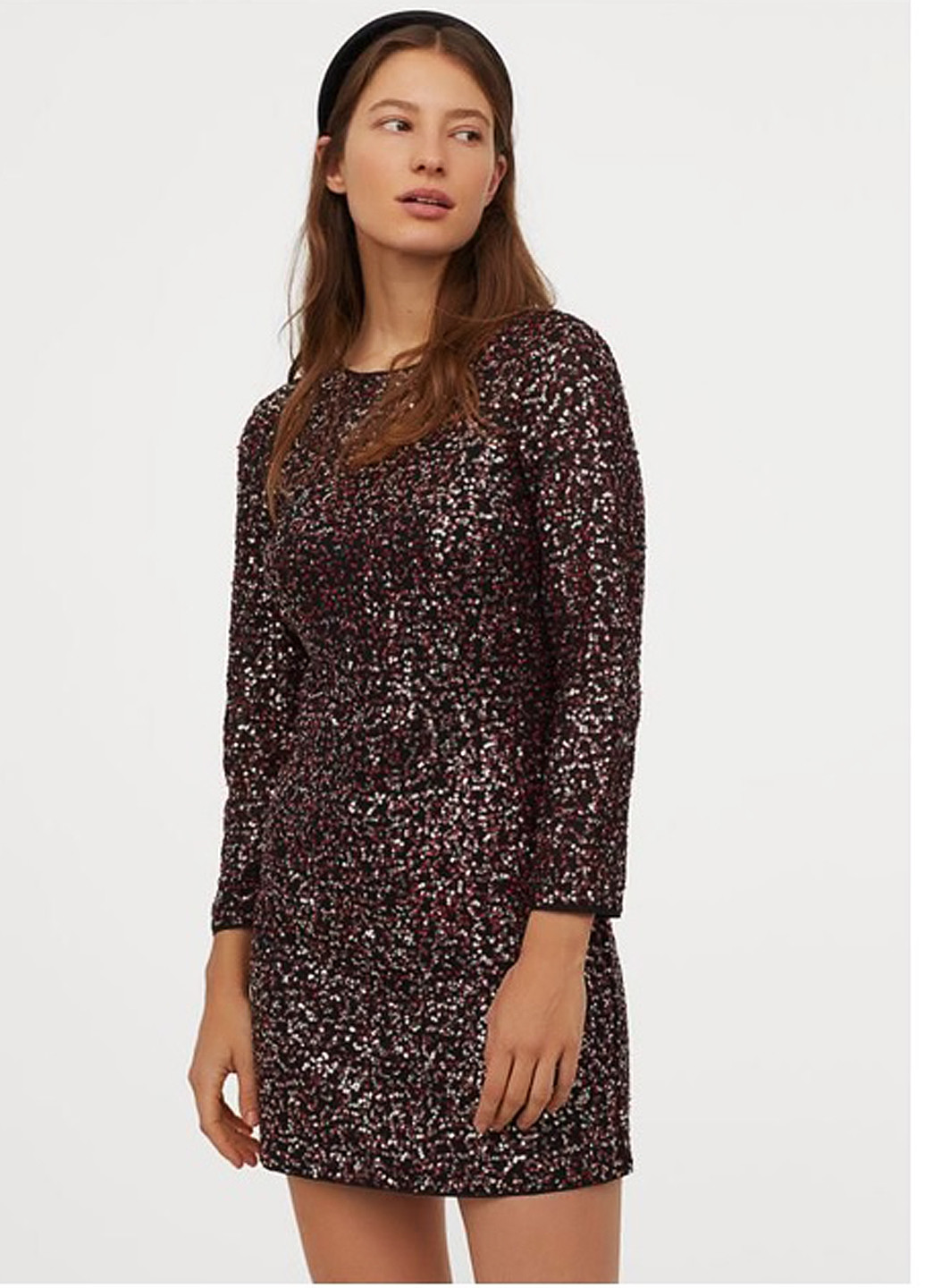 Чорна коктейльна сукня а-силует H&M однотонна