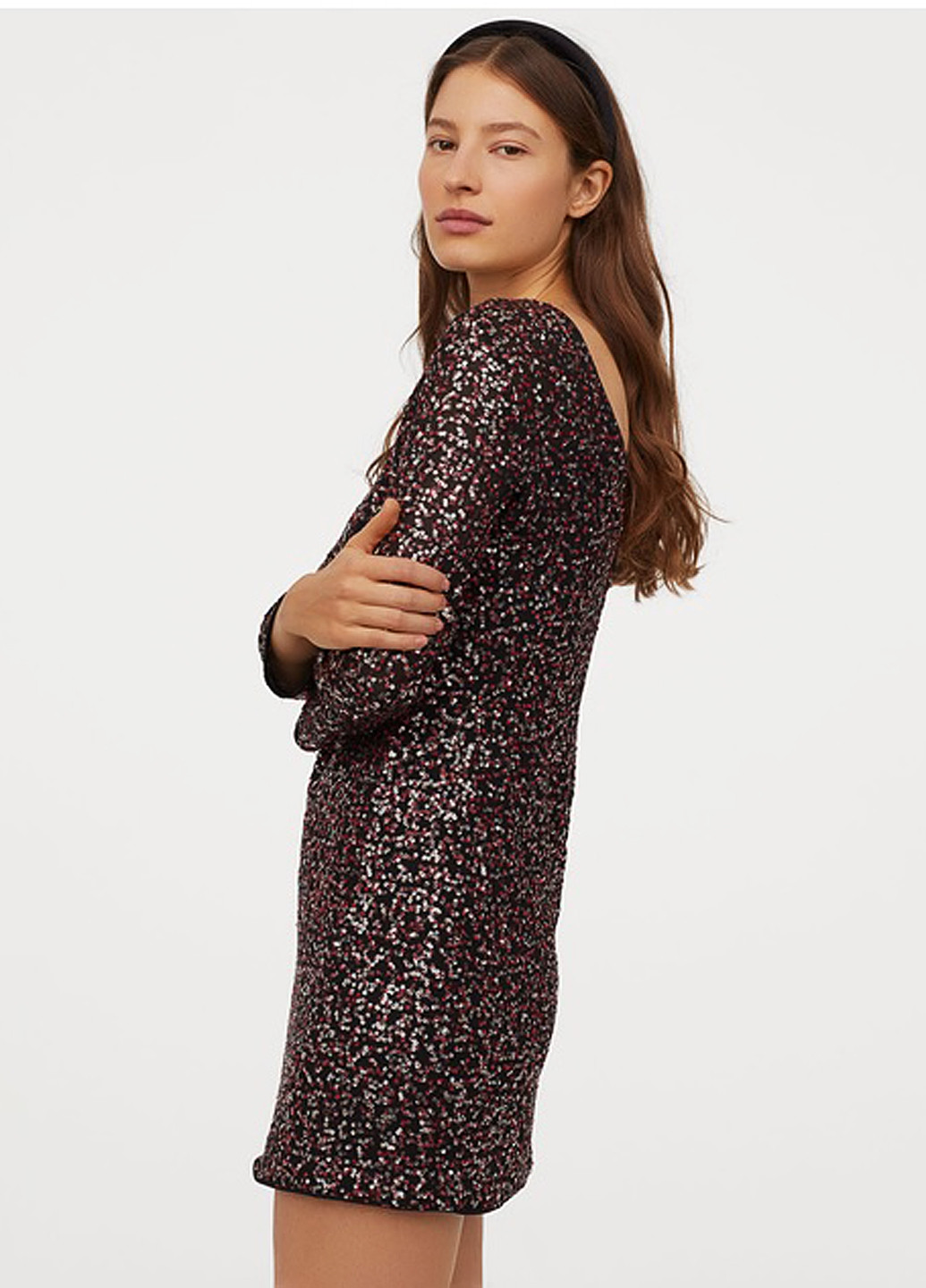 Чорна коктейльна сукня а-силует H&M однотонна