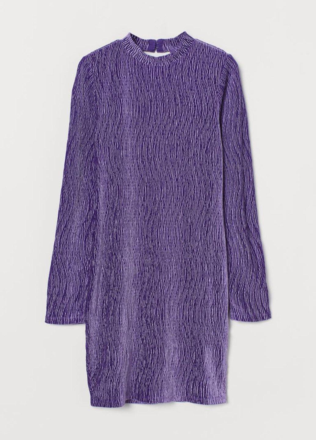 Фіолетова кежуал сукня сукня-водолазка, з відкритою спиною H&M однотонна