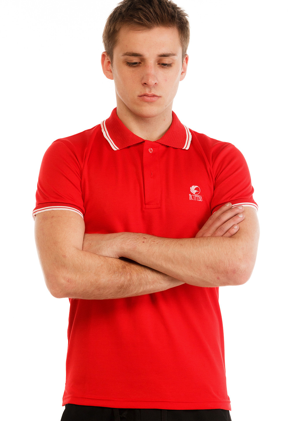 Красная футболка-поло для мужчин Ястребь однотонная
