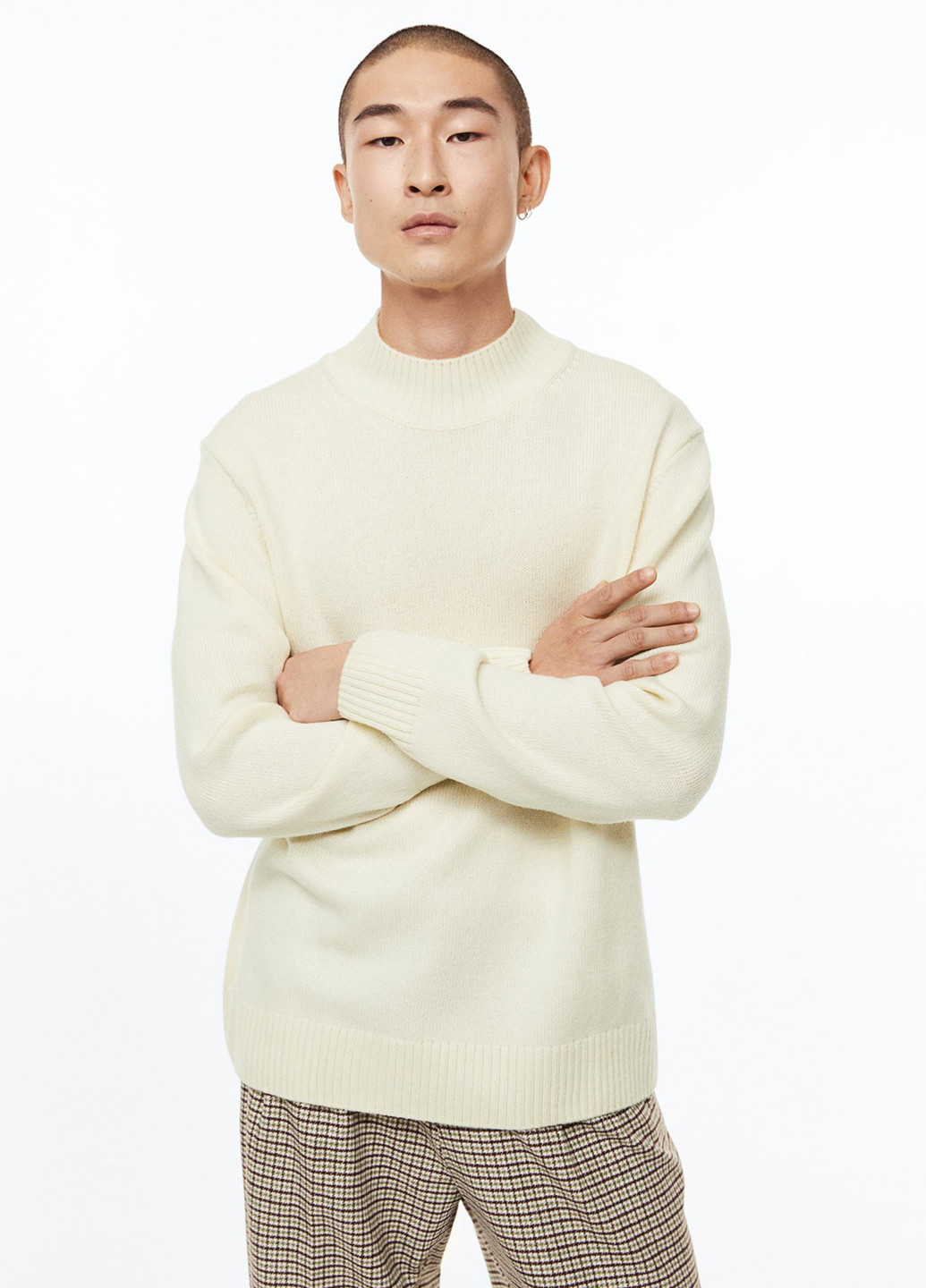 Молочный демисезонный свитер джемпер H&M