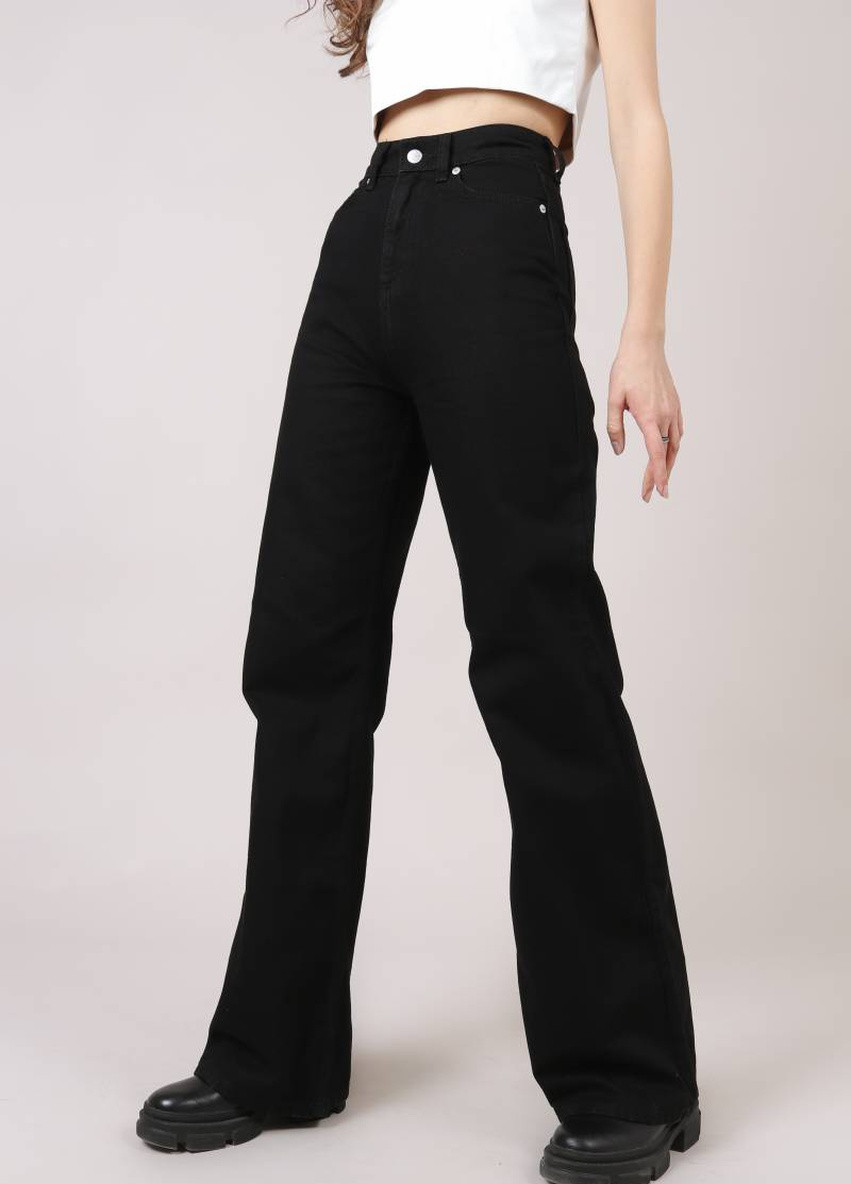 Свободные широкие джинсы "Палермо" ROMASHKA, Черный, 40 (5153) Ромашка - (224559250)