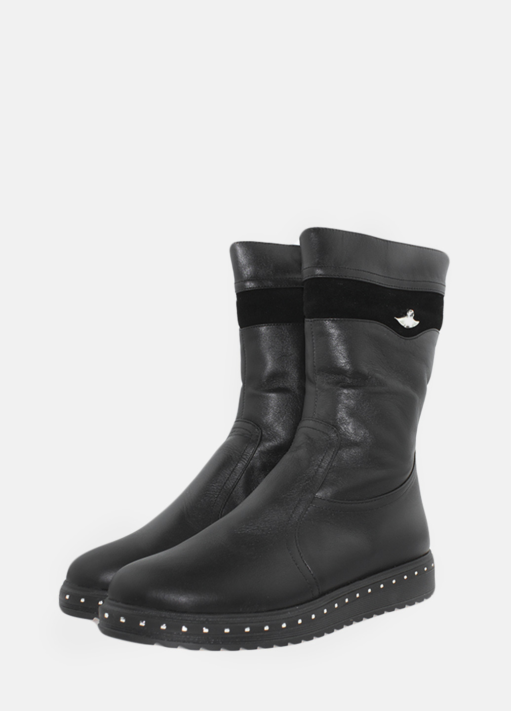 Черные зимние полусапоги rp7750 черный Passati