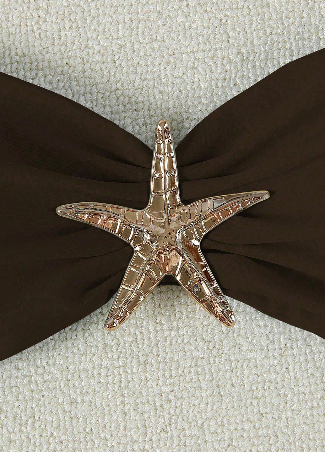 Кавовий літній купальник (ліф, трусики) бандо, роздільний SHEIN