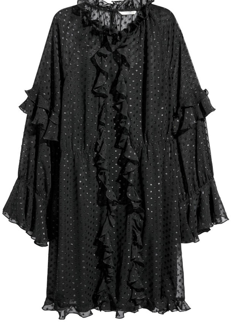 Черное кэжуал платье H&M однотонное