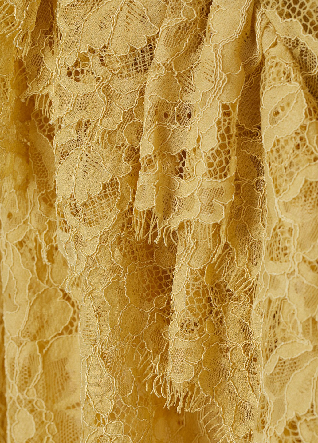 Светло-жёлтая блуза кружевная H&M
