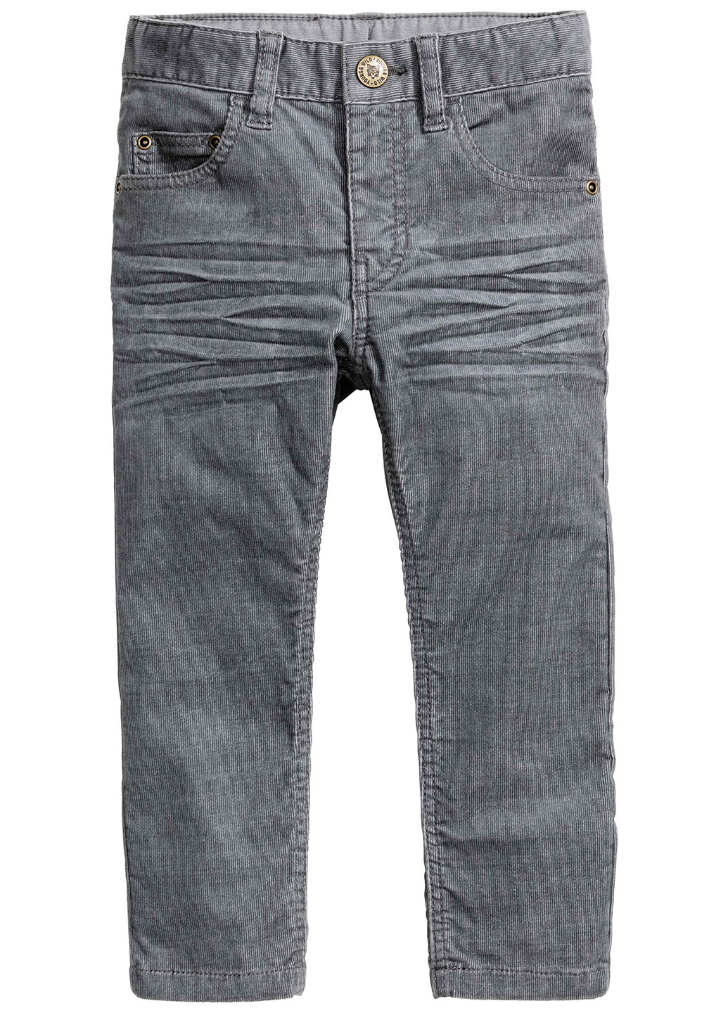 Серые демисезонные зауженные джинсы H&M