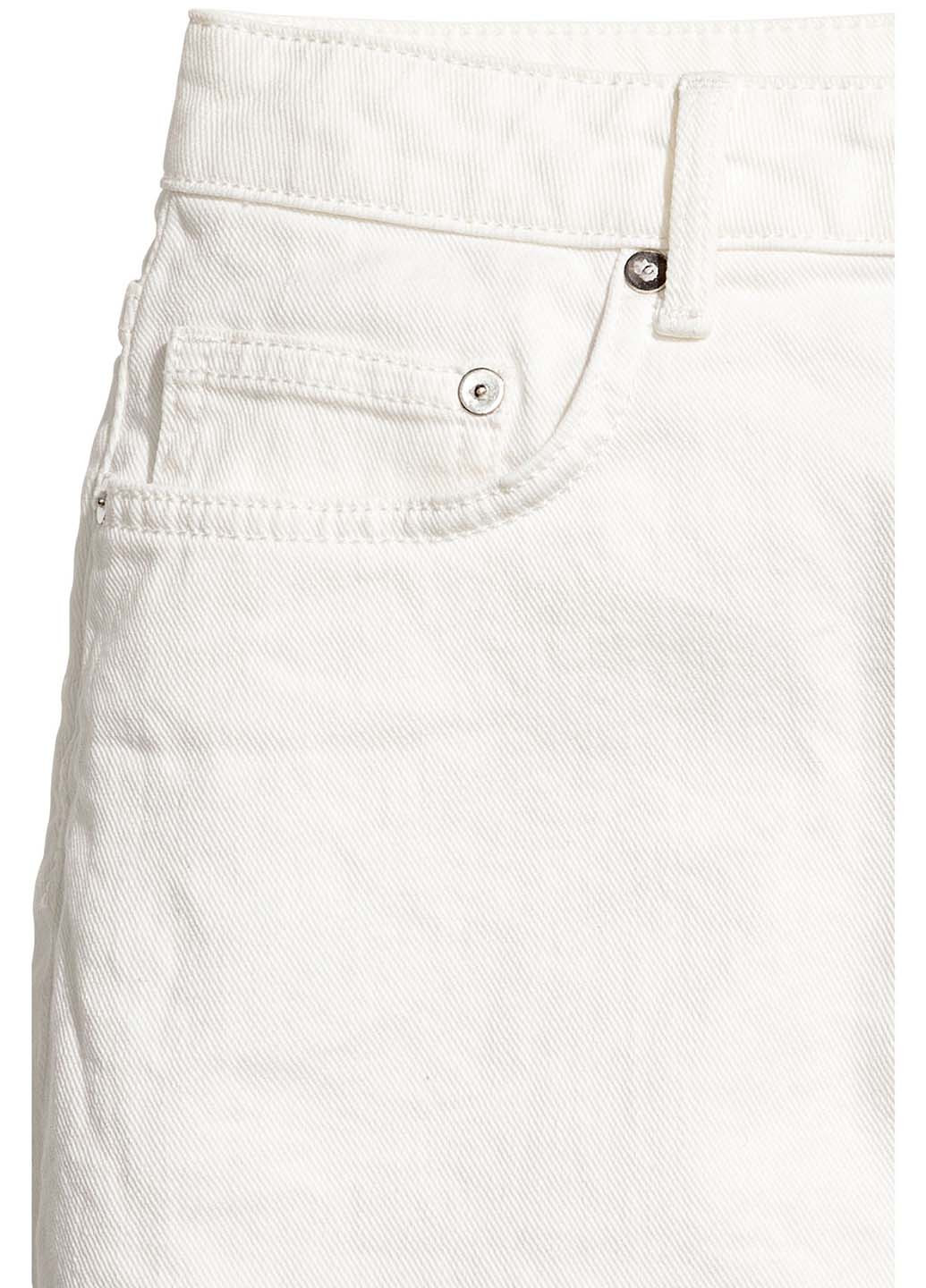 Белая джинсовая юбка H&M