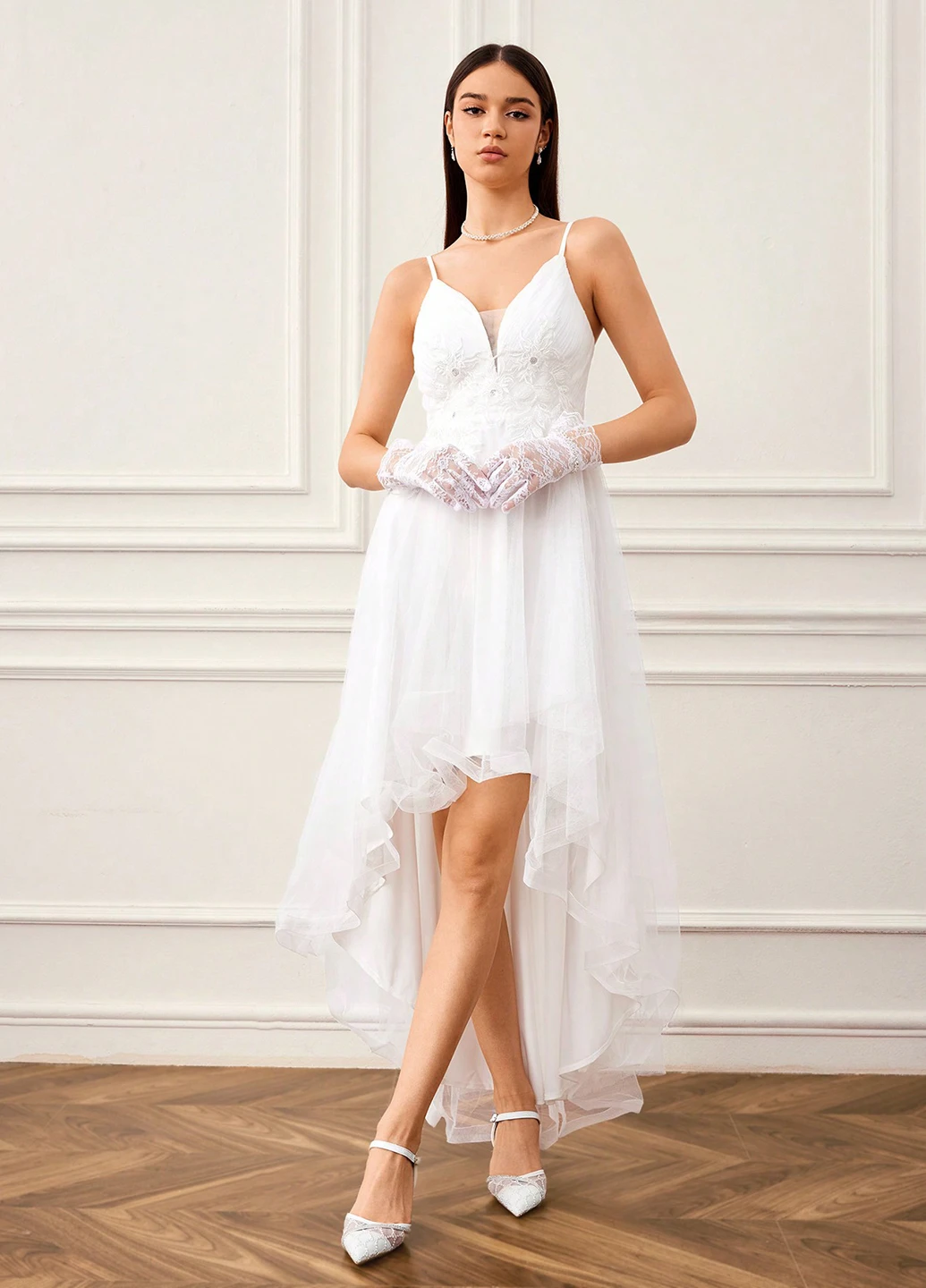 SHEIN Туфлі слінгбекі білий з текстиль, китай — демісезон (332389544)