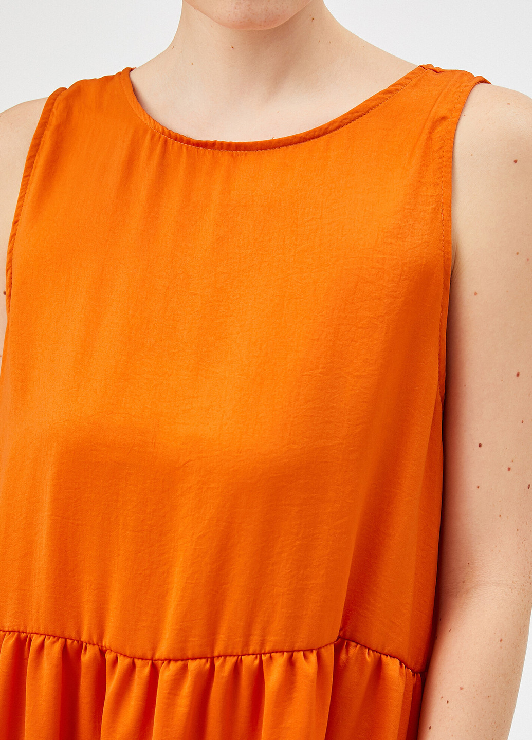 Оранжевое кэжуал платье оверсайз KOTON однотонное