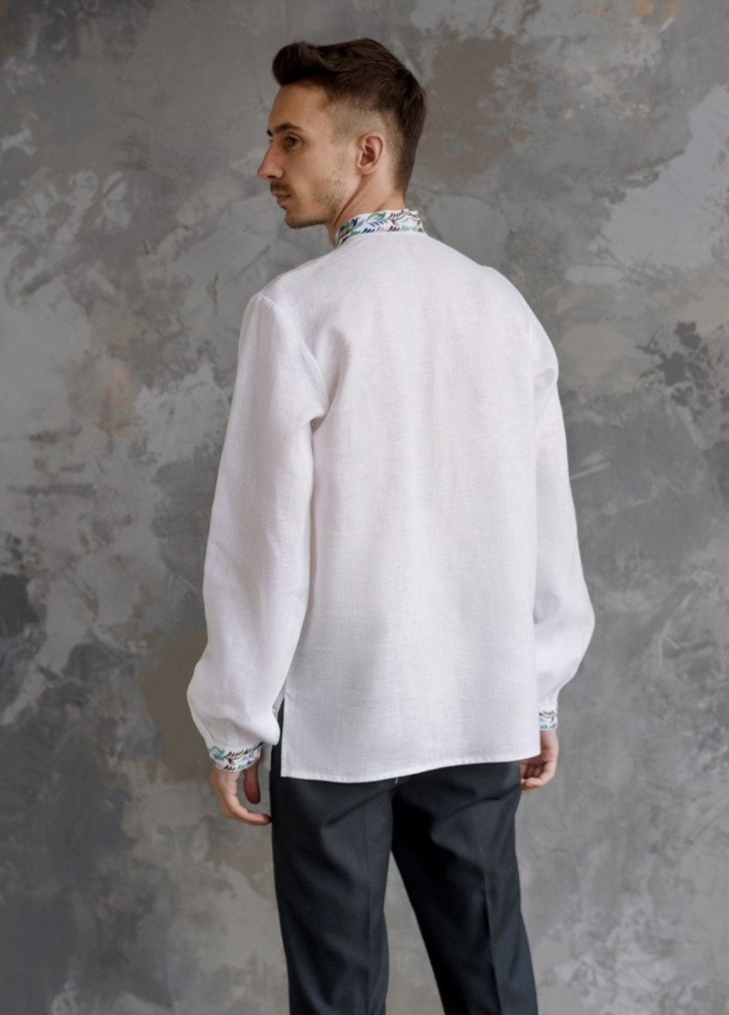 Белая рубашка Vyshyvanka узор украинская символика лен (250560586)