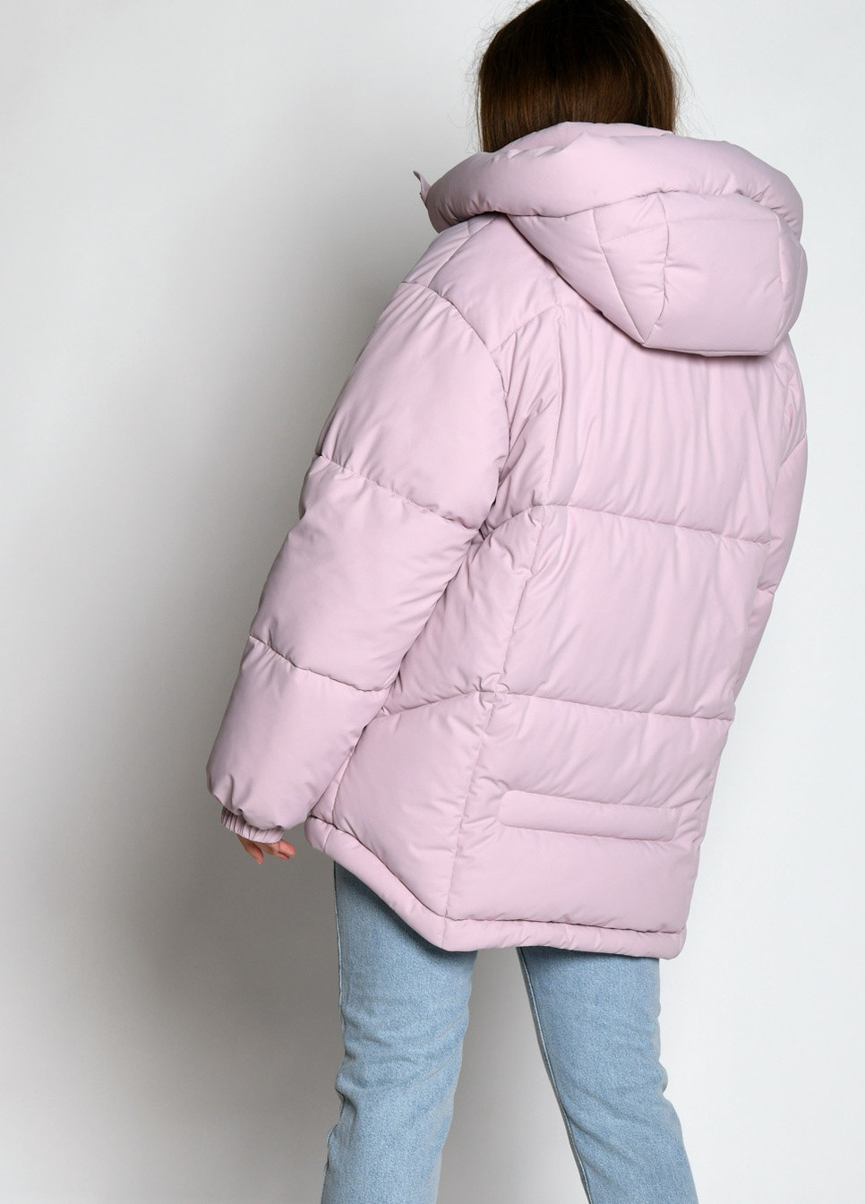 Розовая зимняя зимняя куртка оверсайз X-Woyz