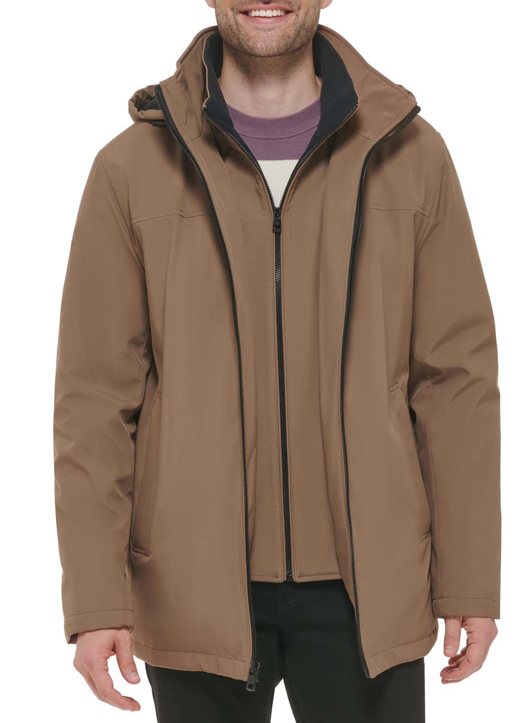 Коричневая демисезонная куртка Calvin Klein