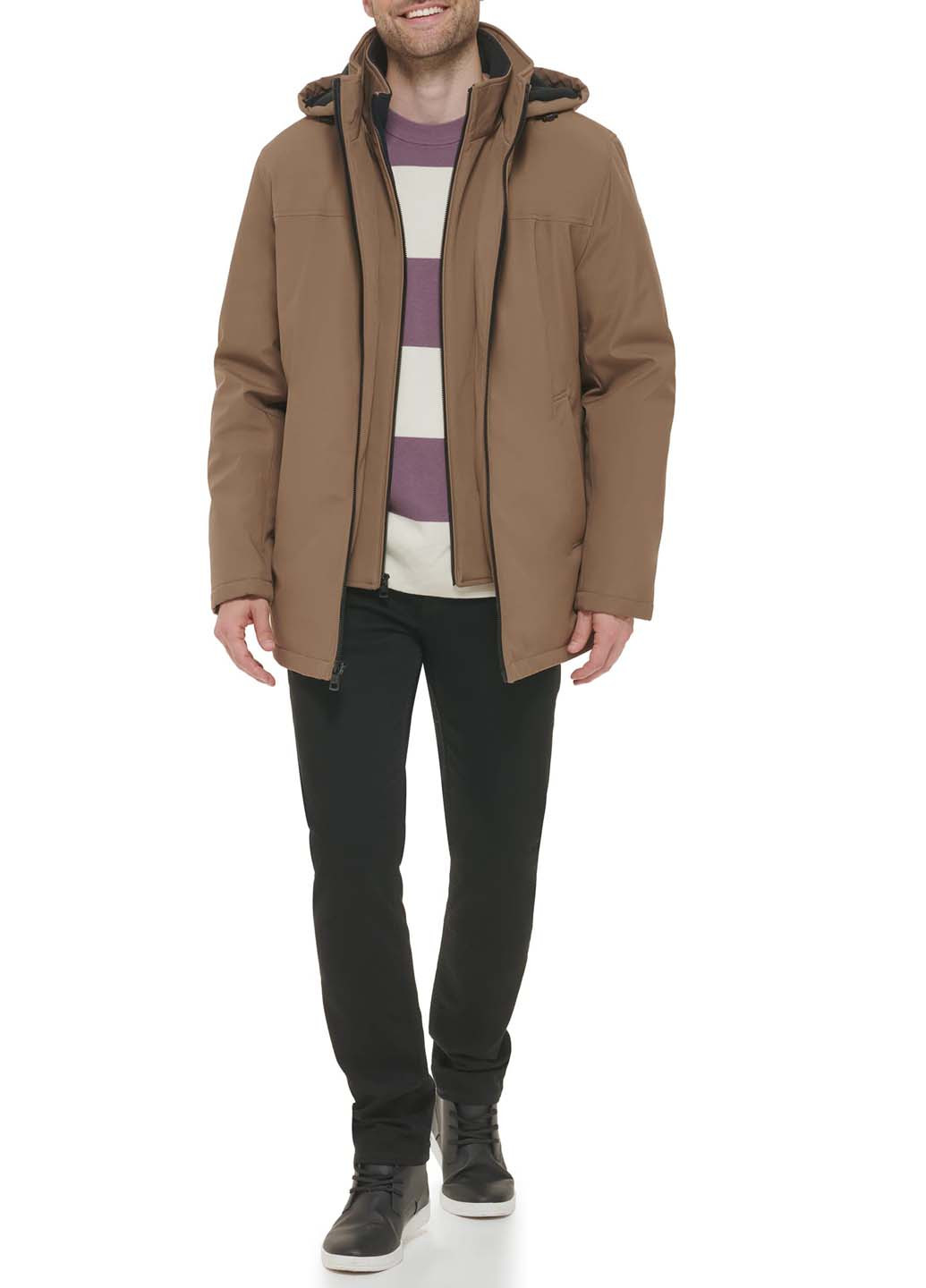 Коричневая демисезонная куртка Calvin Klein