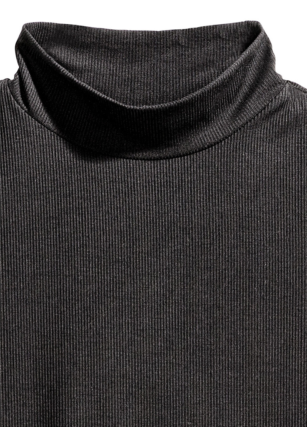 Гольф H&M однотонный чёрный кэжуал вискоза