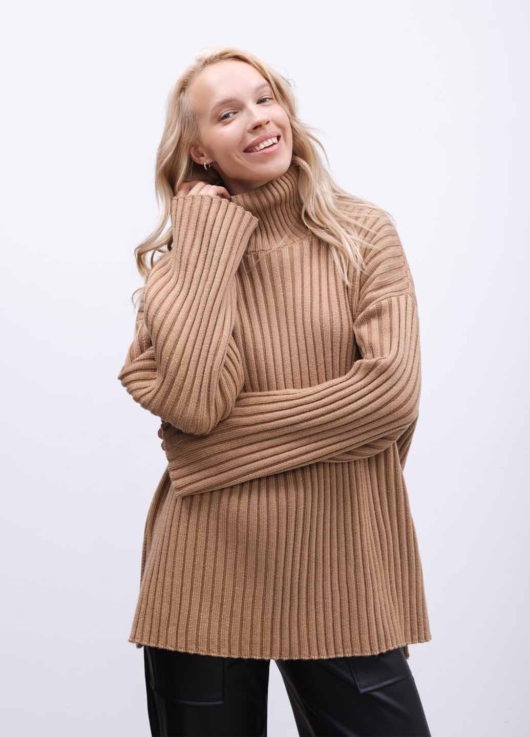 Темно-бежевий демісезонний джемпер джемпер Fashion