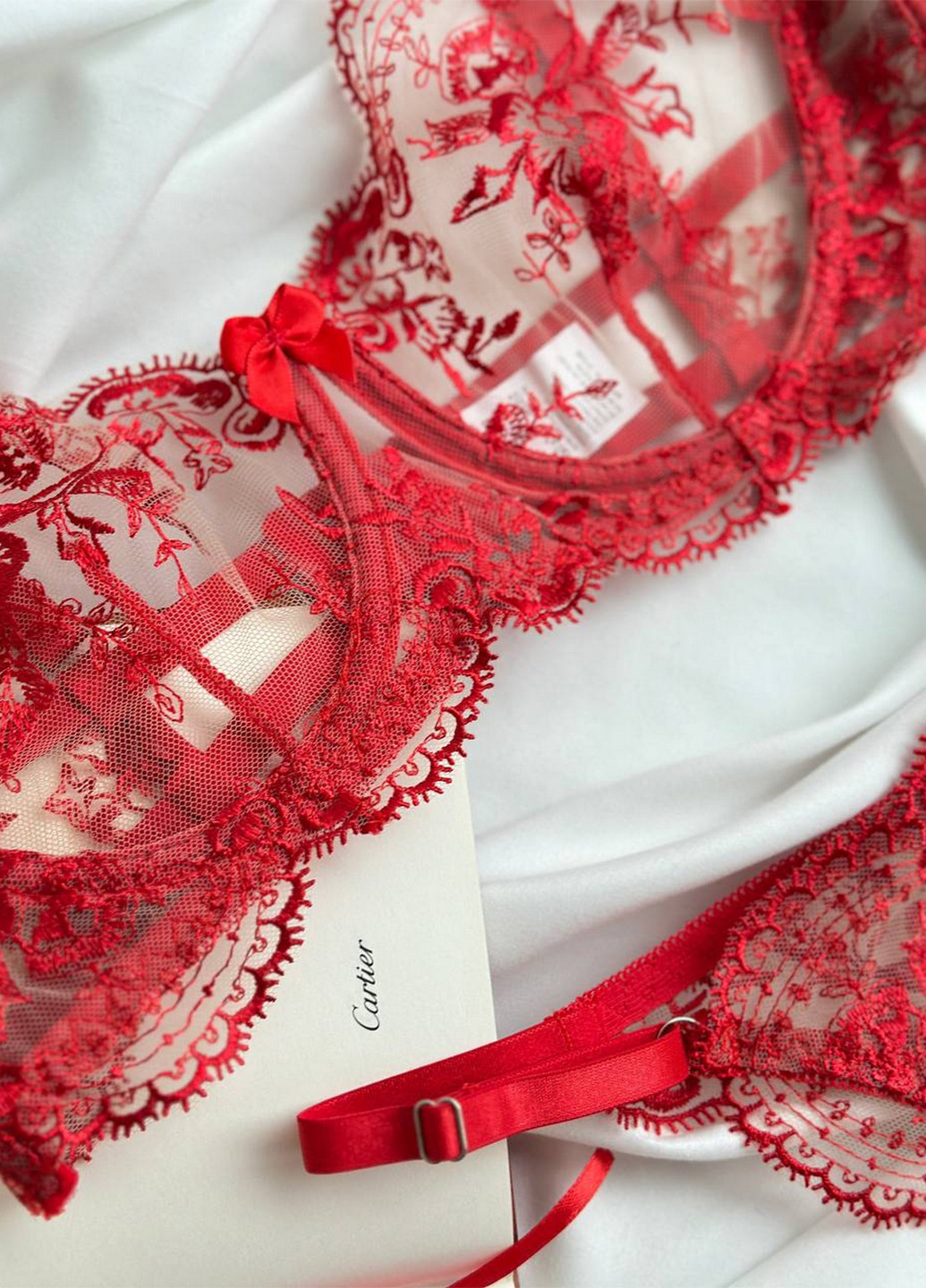 Красный демисезонный комплект (бюстгальтер, трусики) NOVA VEGA