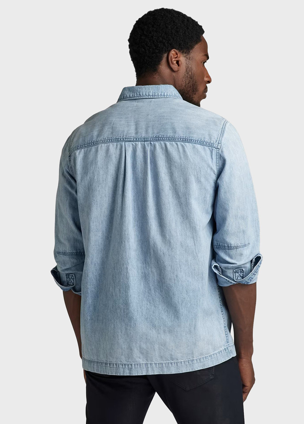 Светло-голубой джинсовая рубашка варенка G-Star Raw