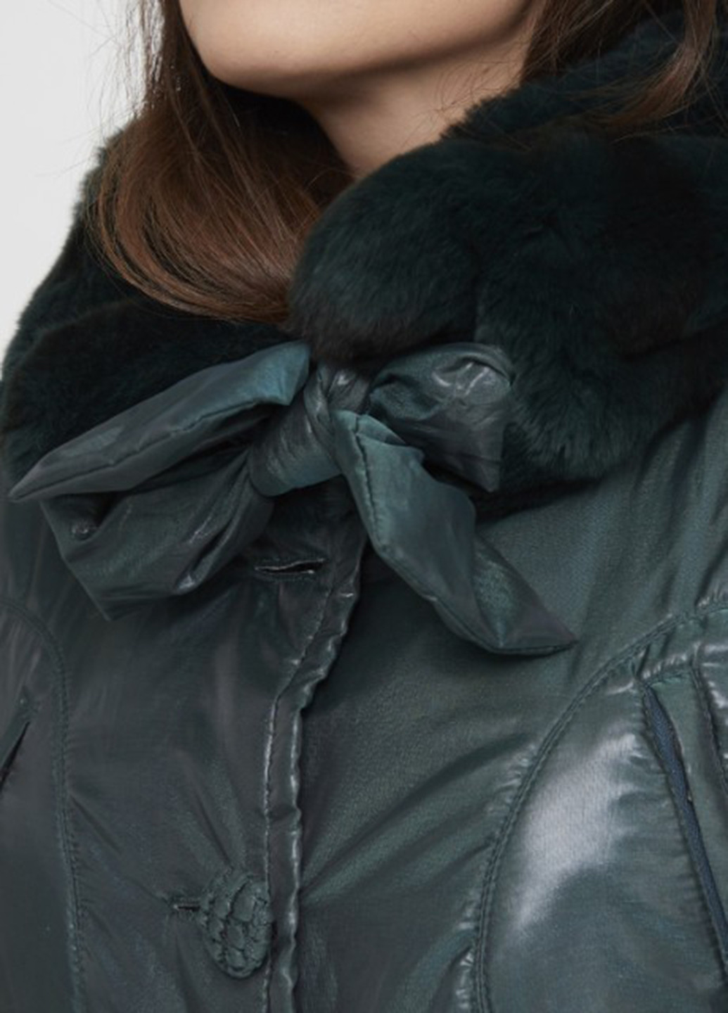 Темно-зеленая демисезонная куртка Anna Biagini