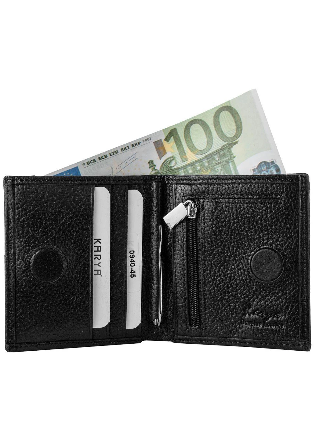 Мужское кожаное портмоне 9х10х2,5 см Karya (232990059)