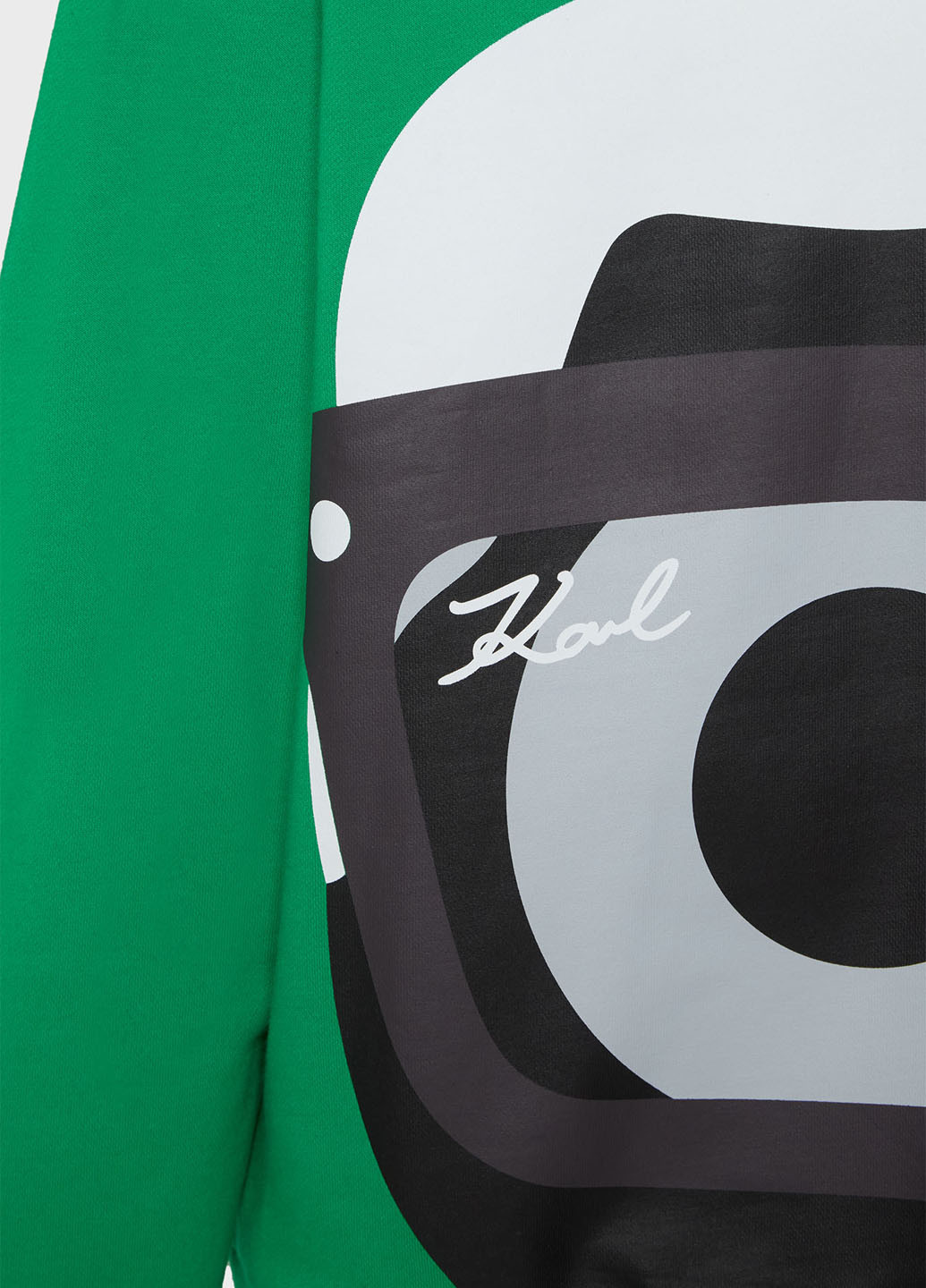 Зеленый свитшот Karl Lagerfeld рисунок без декора (366424883)