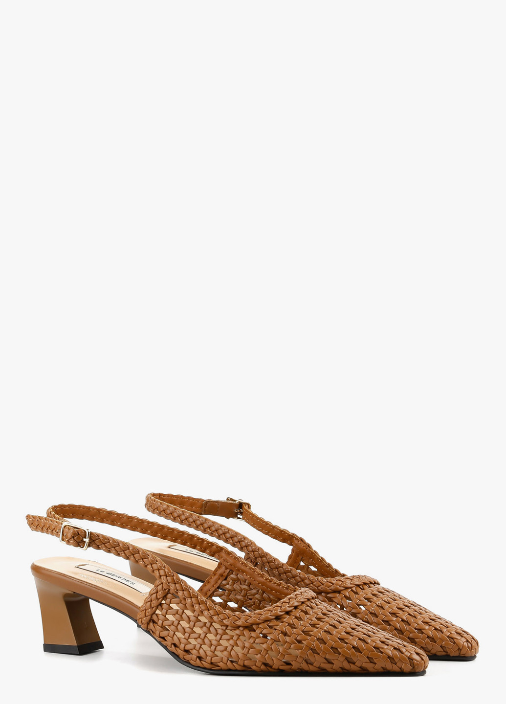 Le'BERDES Туфлі слінгбекі коричневий з натуральна шкіра, україна — літо (370483609)