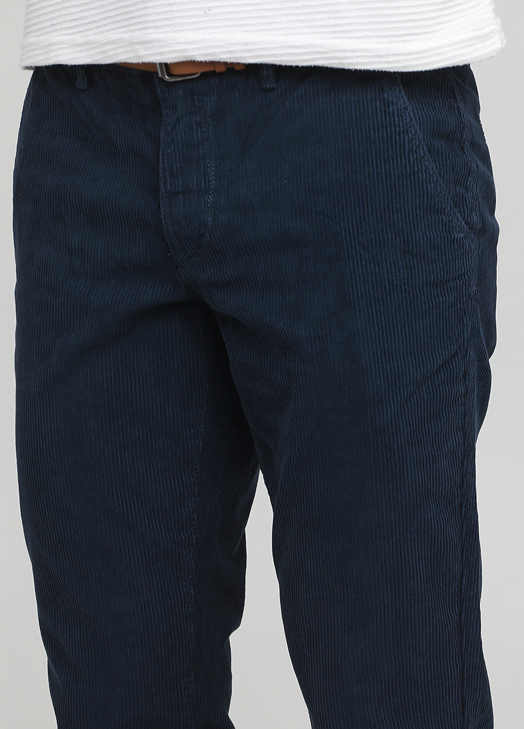Темно-синие кэжуал демисезонные зауженные брюки Lerros