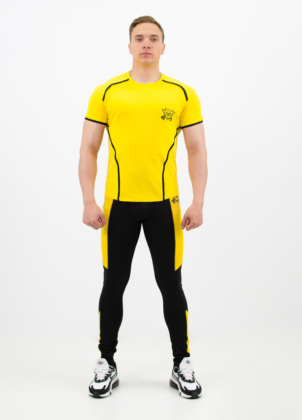 Жовта чоловіча спортивна футболка glory yellow FitU