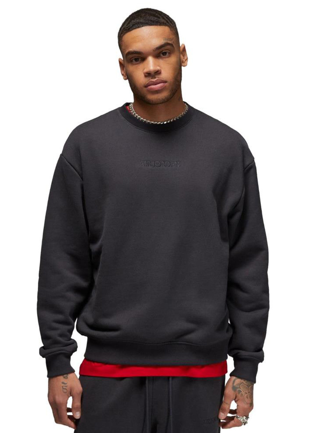 Чорний світшот fj7788-045 Jordan однотонний без декору (318311233)