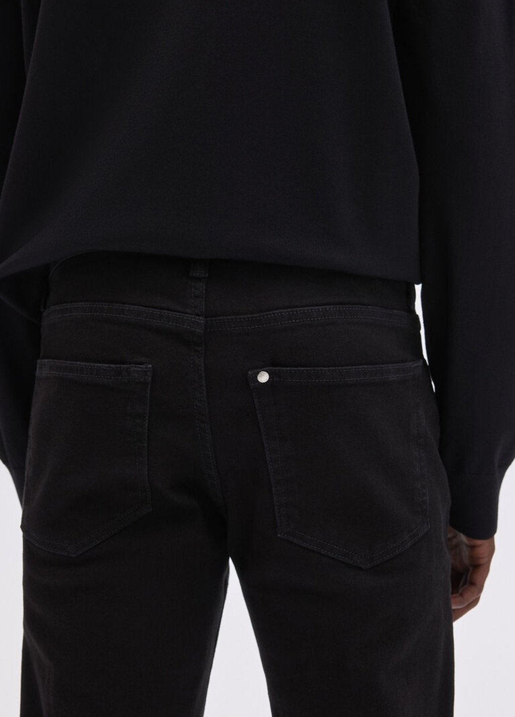 Черные демисезонные слим джинсы H&M