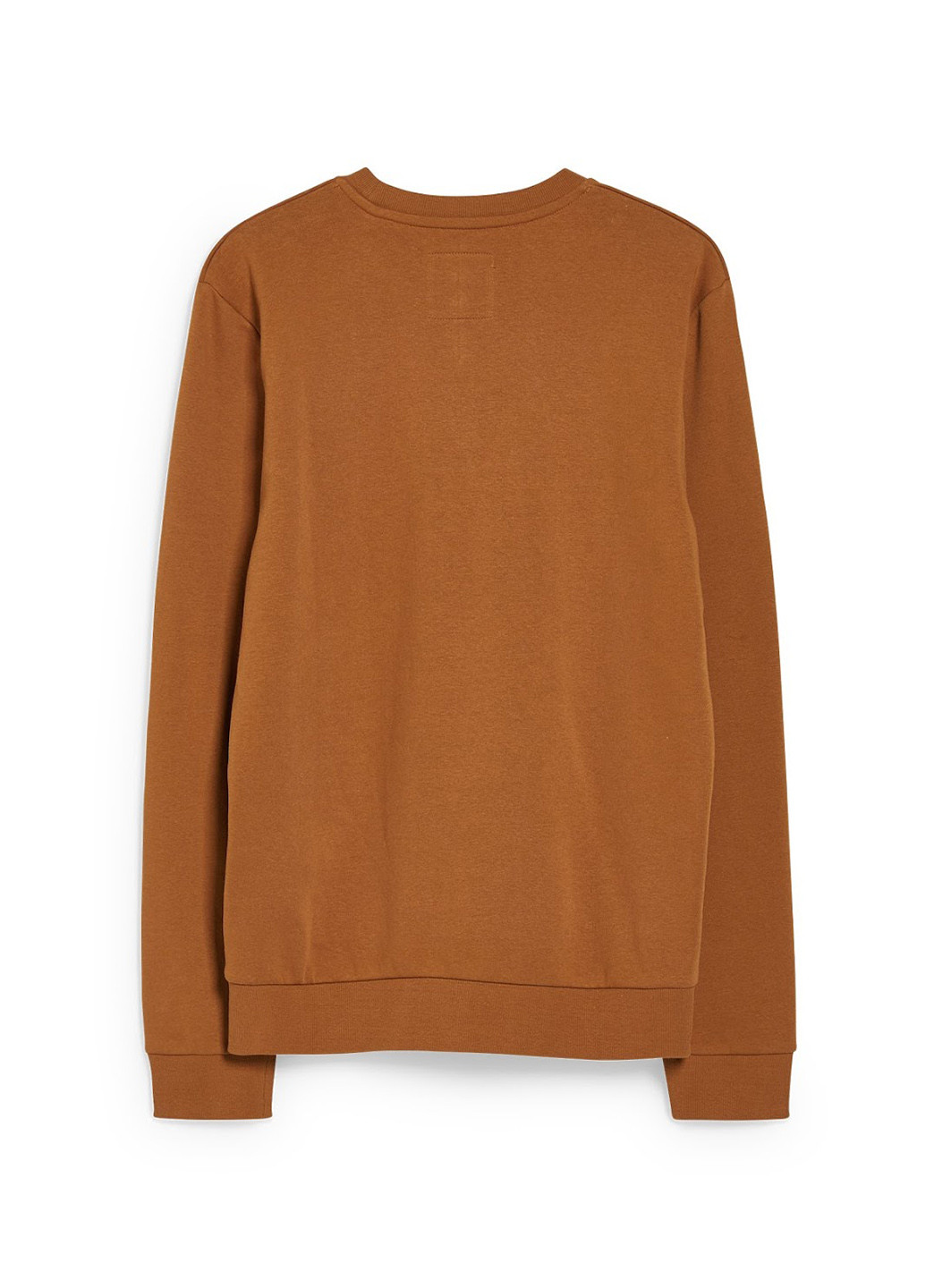 Коричневый свитшот C&A надпись без декора (322987249)