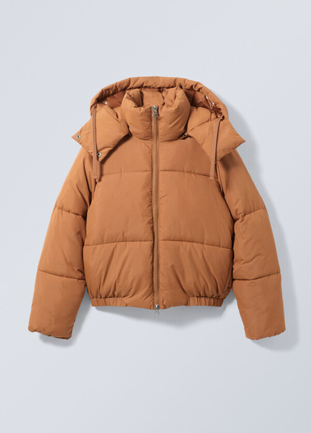 Серо-коричневая зимняя куртка Weekday