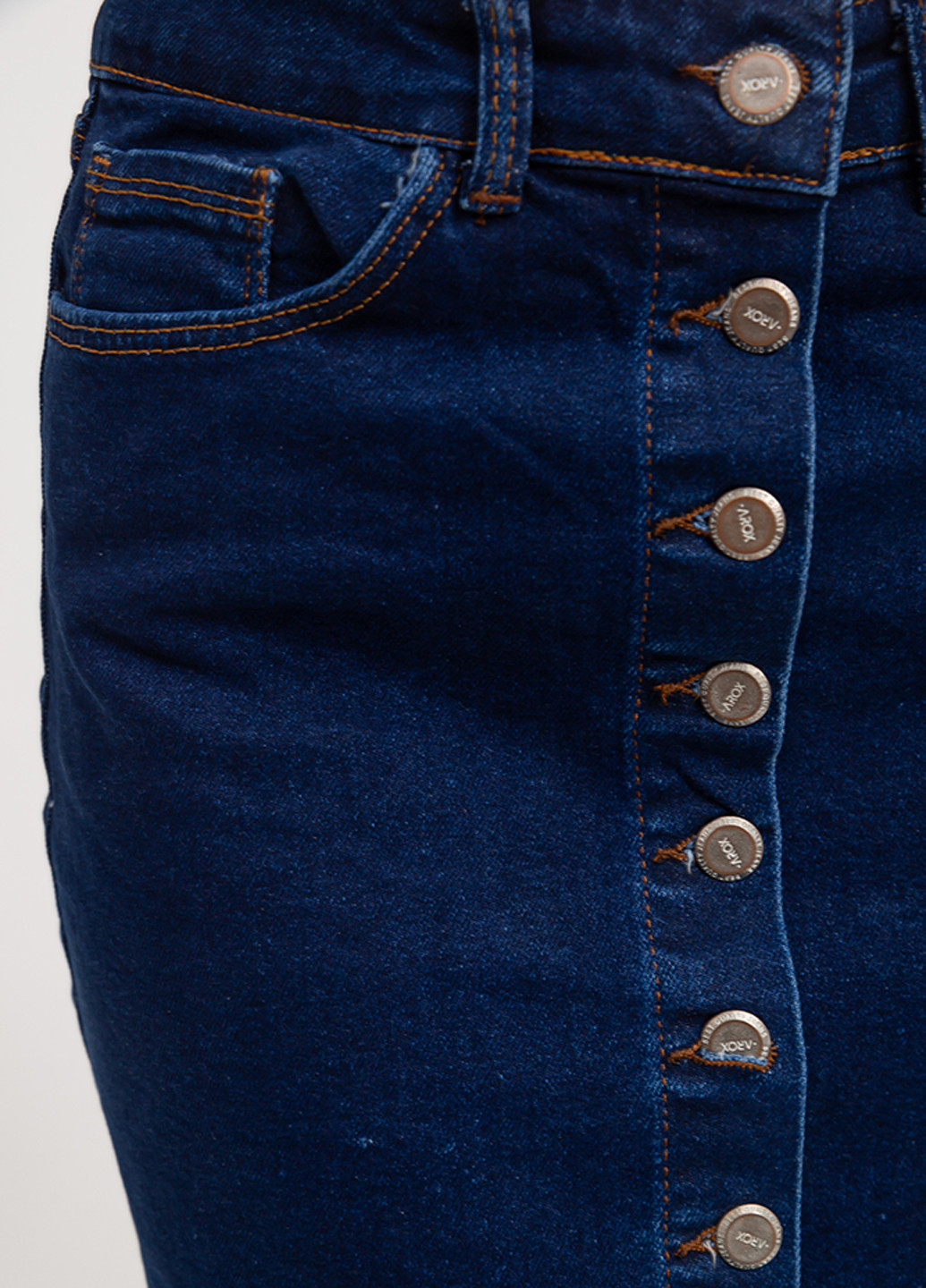 Синяя джинсовая однотонная юбка Ager