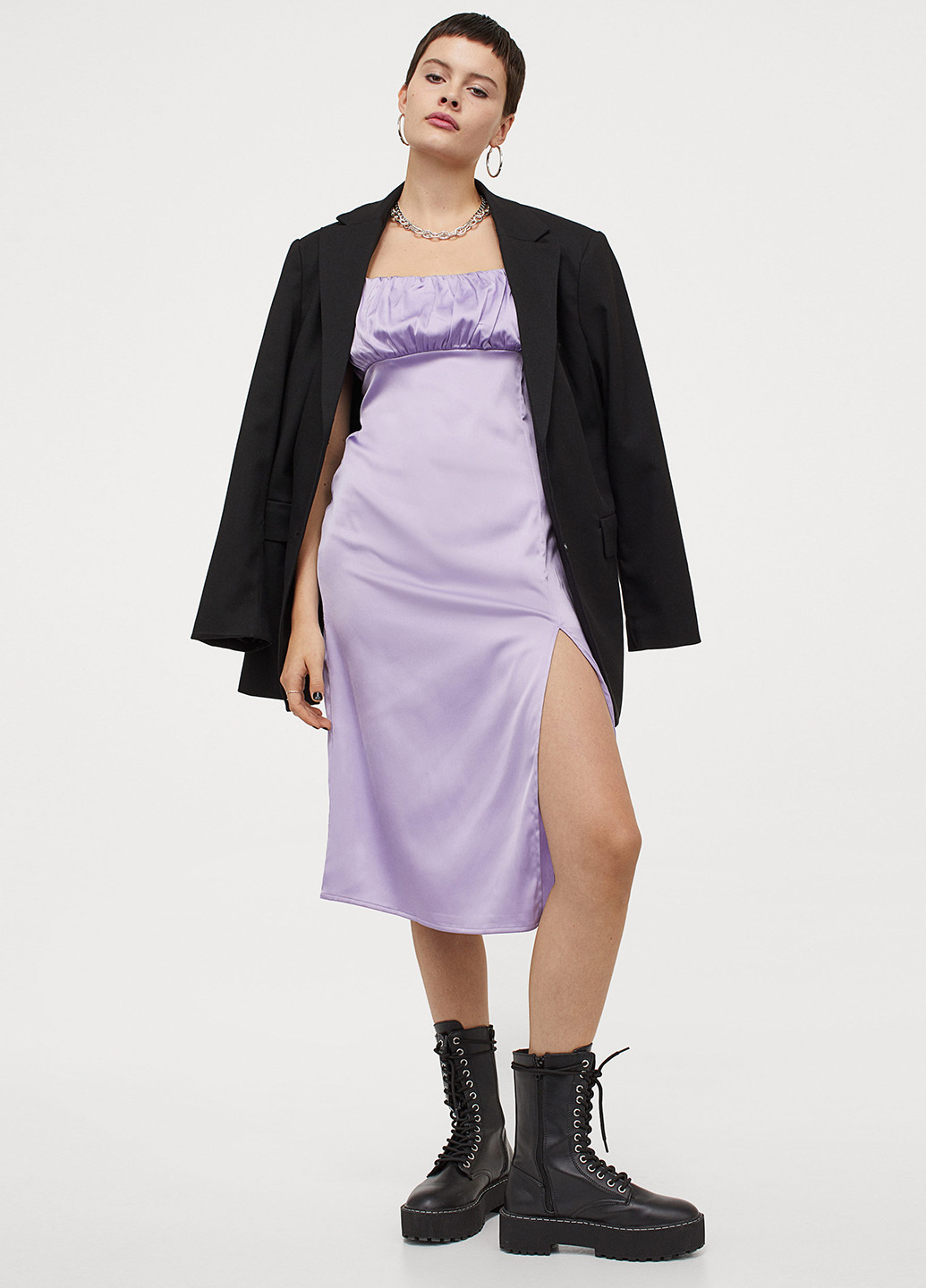 Бузкова кежуал сукня сукня-комбінація H&M однотонна