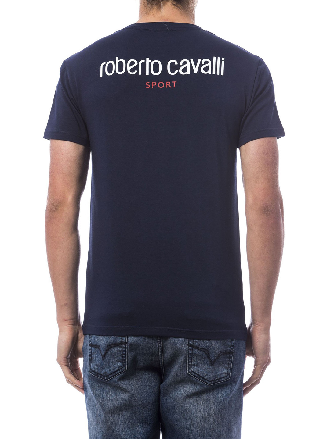 Синяя футболка Roberto Cavalli