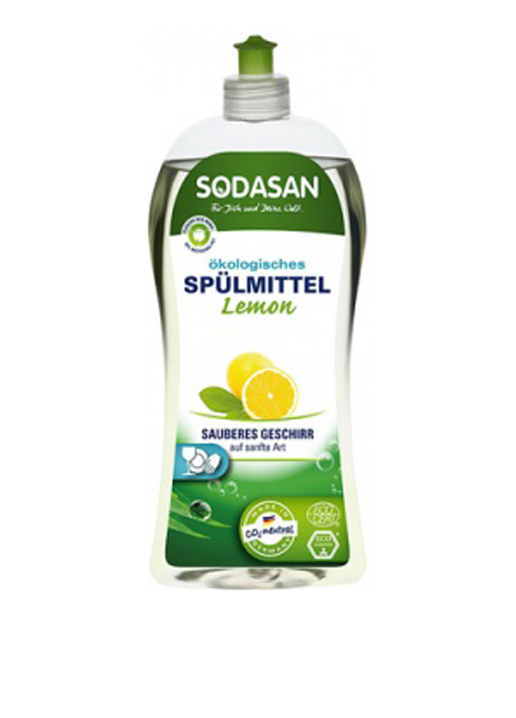 Органічний рідкий засіб-концентрат для миття посуду Лимон, 1 л Sodasan (138200395)