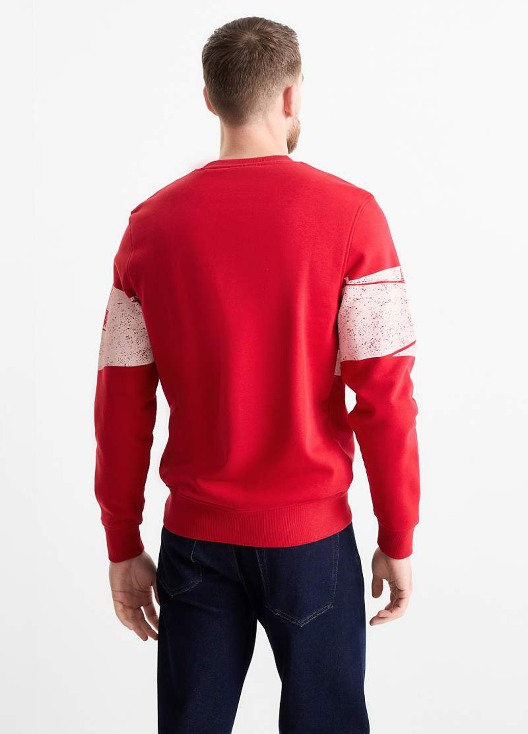 Червоний світшот C&A напис без декору (369250779)