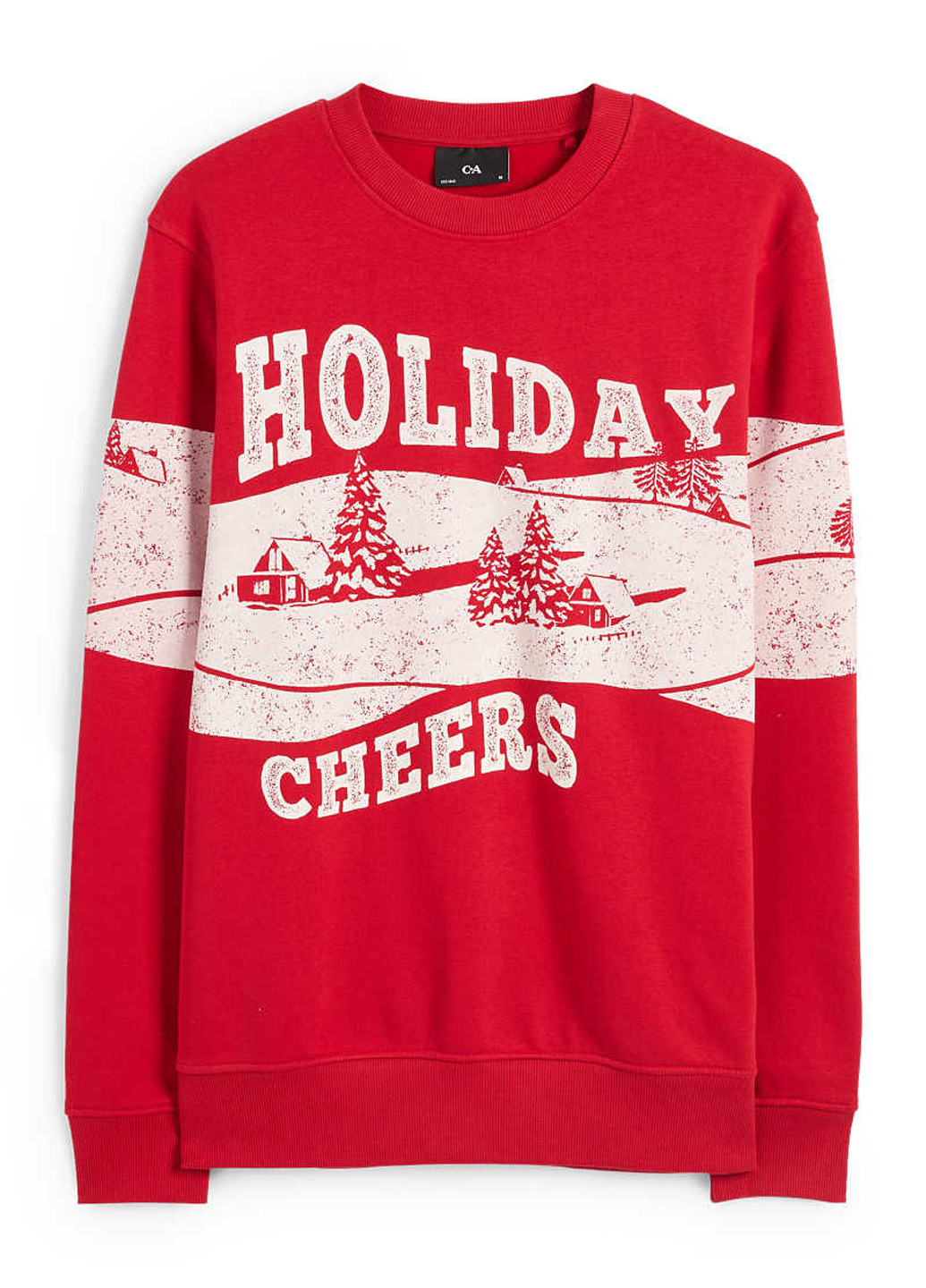 Червоний світшот C&A напис без декору (369250779)